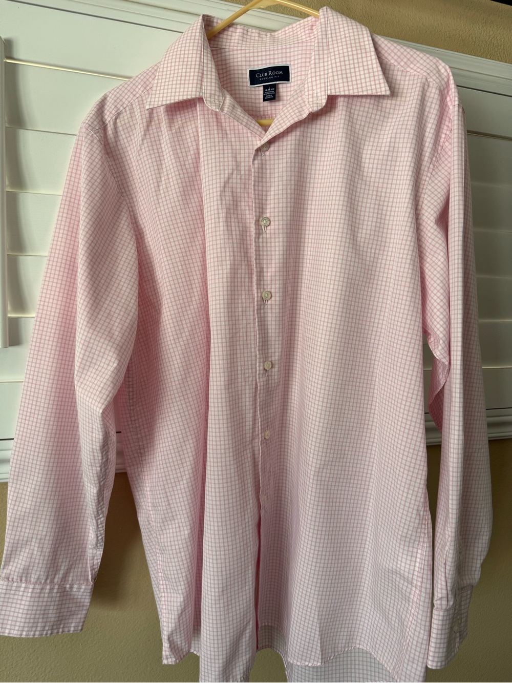 Club Room Light Pink Micro-Check Dress Shirt